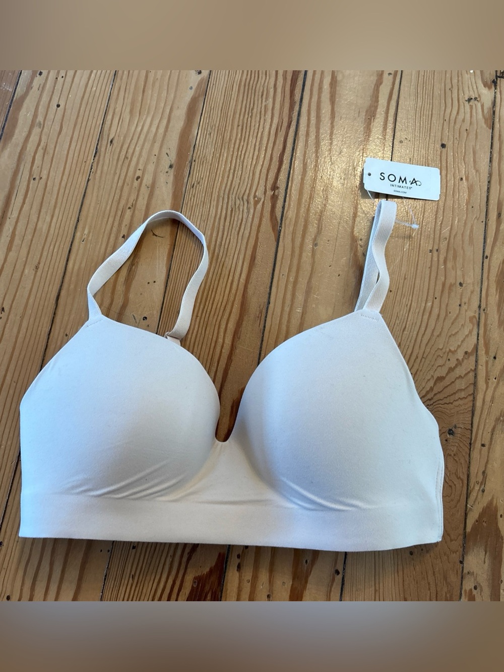 SOMA Enbliss Wireless Bra Pale Sand New Size 34B